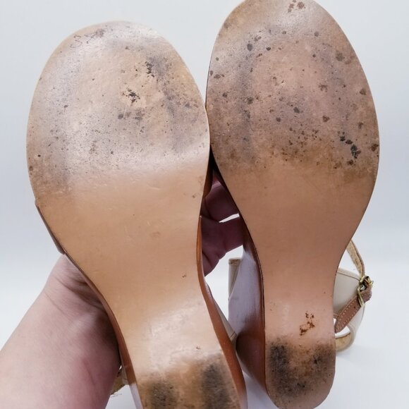 60s Vintage Kerrybrooke Strappy Wedge - Size 5.5 - Wounded but Wonderful - Picture 5 of 7